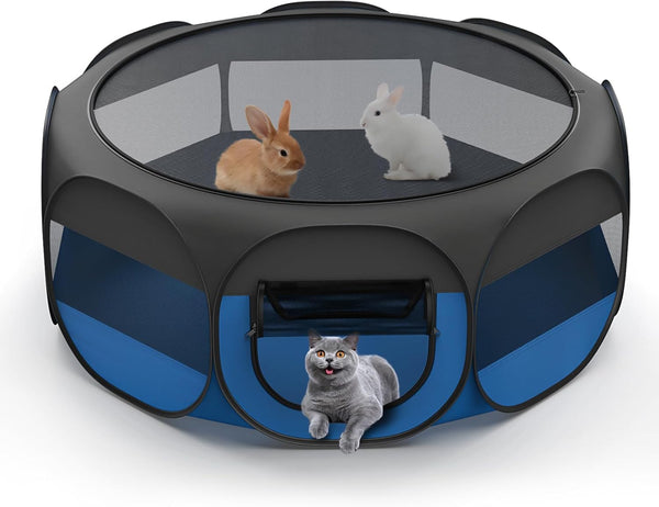 VavoPaw Small Animal Playpen, Chicken Brooder Box with Cover Top, Portable Outdoor