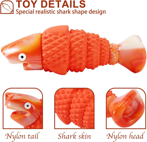 Indestructible Dog Toys for Aggressive Chewers, Tough Chew Toys for Large Dogs, Squeaky Toys for Dogs