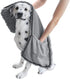 Absorbent Dog Towel, Microfiber Quick Drying Towel with Hand Pockets for Medium Large Dogs, 35 x 15 inches