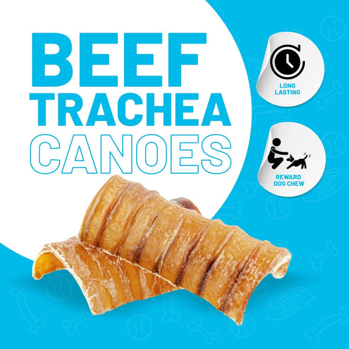 3" 30 Count 100% Sitka Farms Beef Trachea Canoes Split Trachea - - Natural Source of Glucosamine & Chondroitin - High