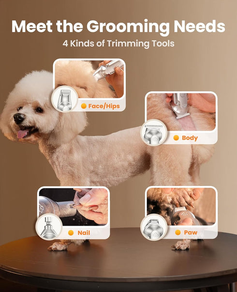 Trimmer 4 1 3 (7000 oneisall Small Dog Clippers and Paw with Low Noise, - in - Cordless Dog Grooming Kit with - Level