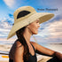 Leotruny Women Super Wide Brim Sun Hat - UPF50+ Waterproof Bucket Hat for Fishing, Hiking, Camping