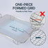 MEEXPAWS Guinea Pig Stainless Steel Litter Box with Raised Grid and Washable Pad,Small Bunny Rabbit Litter Pan High