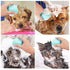 Soft Silicone Pet Bath Brush, Dog Shampoo Cleaning Brush with Soft Shampoo Dispenser for Puppy Dog Cat (Yellow)