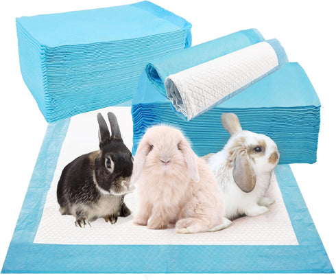 kathson 100 Pcs Rabbit Pee Pads,Bunny Pad Disposable Rabbits Diapers Super Absorbent