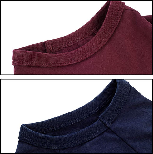 Koneseve Soft Cotton Dog Shirts, Stretchy T-Shirt for Small Medium Large Dogs & Cats, 2-Pack Blue & Red, XL