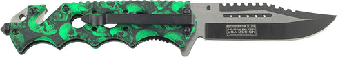 TAC Force TF-809 Series Spring Assist Folding Knife, Two-Tone Blade, 4.5-Inch Closed by TAC FORCE