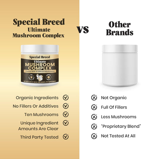 Immunity Immune 360 Mushroom Powder for Dogs & Cats - Organic Mushroom Complex for Support, Function, Cognition