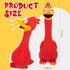 Hungdao 2 Pcs Horse Toys 11 Inches Latex Rubber Chicken Dog Toy Reduce Separation Anxiety Screaming Chicken Toy for Horse Pet(Red)