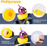 wonuu Rubber Duck Toy Car Ornaments, Yellow Duck Dashboard Decorations with Squeeze Duck Bicycle Horns and Propeller
