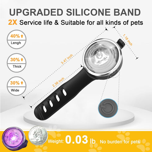 2-Pack Dog Lights for Night Walking, Upgraded Rechargeable Clip-On Collar Lights, IP66 Waterproof