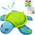 Dog Pool Toys, Floating Squeaky Water Toys for Small and Medium Dogs, Interactive Outdoor Beach Toys - Turtle