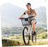 Sosoport Bicycle Iron Basket, Rear Bike Basket for Cruiser Bikes, Metal Container