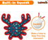 Squeaky Dog Toys, Sturdy Interactive Toys for Indoor Play, Cute Crab for Small and Medium Dogs