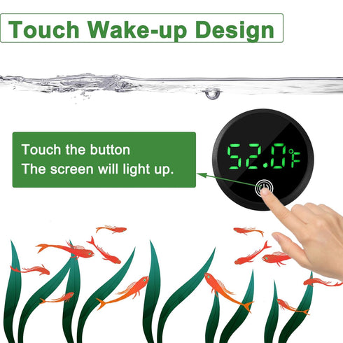 1 2pack Aquarium Thermometer Digital Fish Tank Thermometer Led Display Fish Tank Temperature Gauge Accurate Thermometer