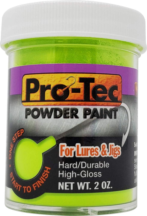Pro Tec Powder Paint Bundle, Green Chartreuse - 3-Pack, 2 Oz Powder Lure Paint for Fishing