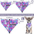 PET SHOW 4Pcs Small Dog Bandanas Slide on Collar Set Washable Cherry Blossoms Puppies Cat Bandanas Bibs Slip Through Collar Accessories for Boy Girl Small Medium Dogs Attach to Pet Collar