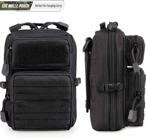 LIVANS Tactical Molle Utility Pouch, EDC Tool Pouch Mini Waist Pouches for Medical IFAK Pack