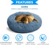 Dog Beds for Medium & Small Dogs, Fluffy Orthopedic Calming Dog Bed, Donut Bed, Washable for Up to 45 Lbs