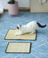Cat Scratcher Mat, Natural Sisal 2 Pack Thin Scratcher Mats with Velcro for Protecting Furniture (16X12 and 12X6 in)