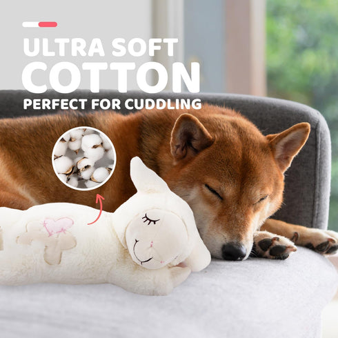 ALL FOR PAWS Puppy Heartbeat Stuffed Animal Toy, Soothing Dog Anxiety Toys, Plush Comfort for Crate Sleep Aid