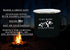 Rogue River Tactical Funny Black Large Camp Mug - Enamel Camping Coffee Cup Gift, Hike More Stress Less