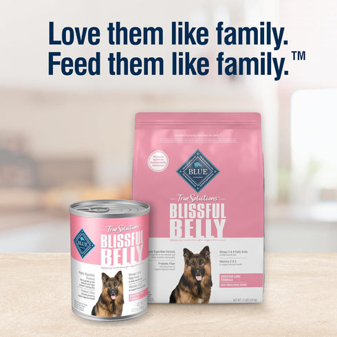 Blue Buffalo True Solutions Blissful Belly Adult Dry Dog Food, Digestive Care Formula, Chicken, 11 lb Bag