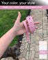 Dog Leash, Metal Pet Leash with Comfortable PU Leather Handle for Small and Medium Dogs, 4 FT (Pink)