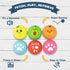 Squeaky Dog Toys, Soft Latex Rubber Ball for Small Dogs, Cute Bounce Squeak Toys with Funny Face