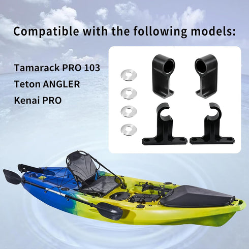 Kayak Seat Risers - Compatible with Lifetime Tamarack Pro, Kenai Pro, Teton Angler Kayaks - Increases Seat Height by 2