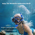 Set,Panoramic Swimming Snorkeling Gear for Adults,Mask Fins Snorkel View Diving Mask Anti-Fog,Dry Snorkel,Adjustable