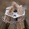 Portable Outdoor Campfire Grill Tripod Board, Stainless Steel Camping Grill Tripod Set with Adjustable Chain Hook for