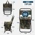 FUNDANGO Small Fishing Chair with Cooler Bag, Lightweight Camping Stool for Men