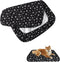 Dog Bed Covers Replacement, Waterproof, Washable, Noiseless Quilted, Black Star Print, 27x36 Inches, Cover Only