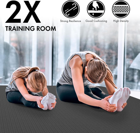 FrenzyBird Large Yoga Mat 6 'x 4' Non-Slip Fitness Mat for Gym and Floor Workouts