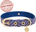 Blueberry Pet Adjustable Dog Collar with Metal Buckle and 2 Detachable Bowtie, Blue Asymmetric Stripe