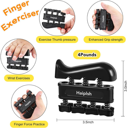 Grip Strength Trainer - Hand Grip Strengthener, Finger Exerciser, Forearm Workout Ring for Muscle Building and Recovery