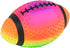 Regent Practice Football Neon Rainbow Colored 9" Spiked for Gripping Control, Soft Rubber Inflatable Football