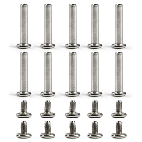 Zoofen 10 pcs Inline Skate Replacement Bearings, Skating Screws, OD 6mm Roller Blades Replacement Skate Wheel Axles