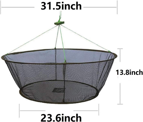 Foldable Fishing Net, Hand Casting Cage Crab Net for Minnows, Crab, Lobsters, and Fishes