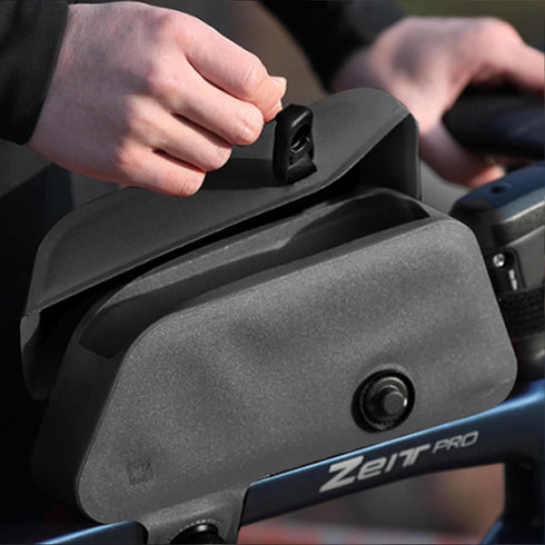Rhinowalk Waterproof Bike Frame Bag with Magnetic Flap, Top Tube Storage for MTB Road Bike, Cycling Tools