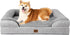 EHEYCIGA Orthopedic Dog Beds for Large Dogs, Waterproof Memory Foam with Sides, Grey