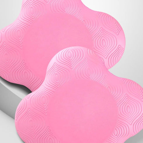 Flat Support Knee Pad, Yoga Practice Mat, Anti Slip Shock Absorption Cushion, Soft Durable Yoga Knee (Sakura Pink)