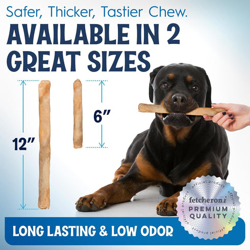 12" 10 Pack Collagen Sticks for Dogs Low Odor Long-Lasting Bully Stick & Rawhide Alternative, Single Ingredient Beef