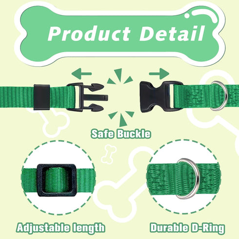 14 Pack Puppy Collars for Litter,Adjustable Puppy ID Collars Breakaway Safety Whelping Collars for Small Puppies,Soft Nylon Identification Collar Pet Supplies for Newborn Litter Puppy Pets