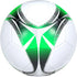 Soccer Ball (Black/Green/Silver, White/Green/Silver) with Pump, Size 3, Pack of 2