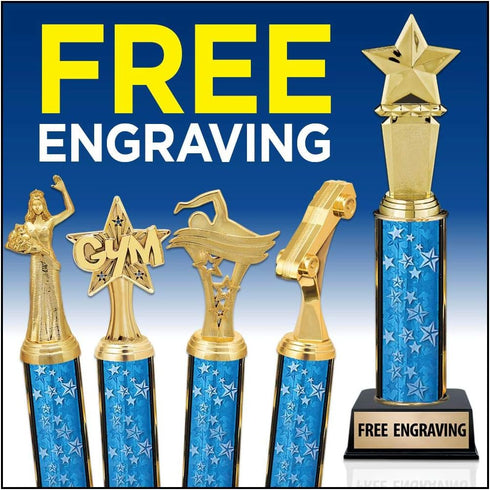 9.5" Crown Awards Personalized Cows Dairy Pennant Star Trophy, Customize Now