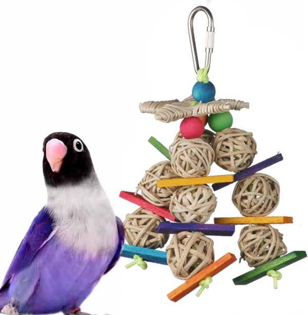 Super Bird Creations Mini Starburst Bird Toy, Colorful Toy for Parrots, Cockatiels, Conures, Small Bird Size, 5.5" x