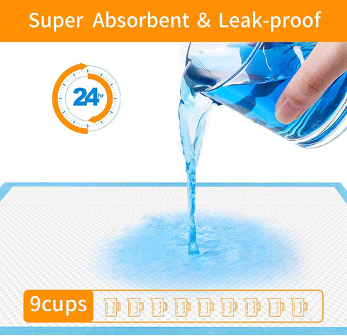 1318 100/Counts Bolux Dog and Puppy Training Pads, Disposable Dog Pee Pads, Ultra Absorbent & Leak-Proof Pet Underpads