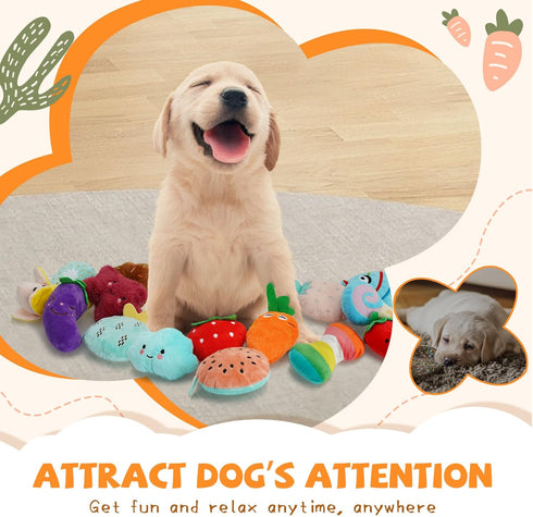 Charming Chorus 20 Pack Squeaky Dog Toys Set - Plush Puppy Toys for Small Dogs - Interactive Dog Squeak Toys